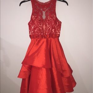 Red hoco dress